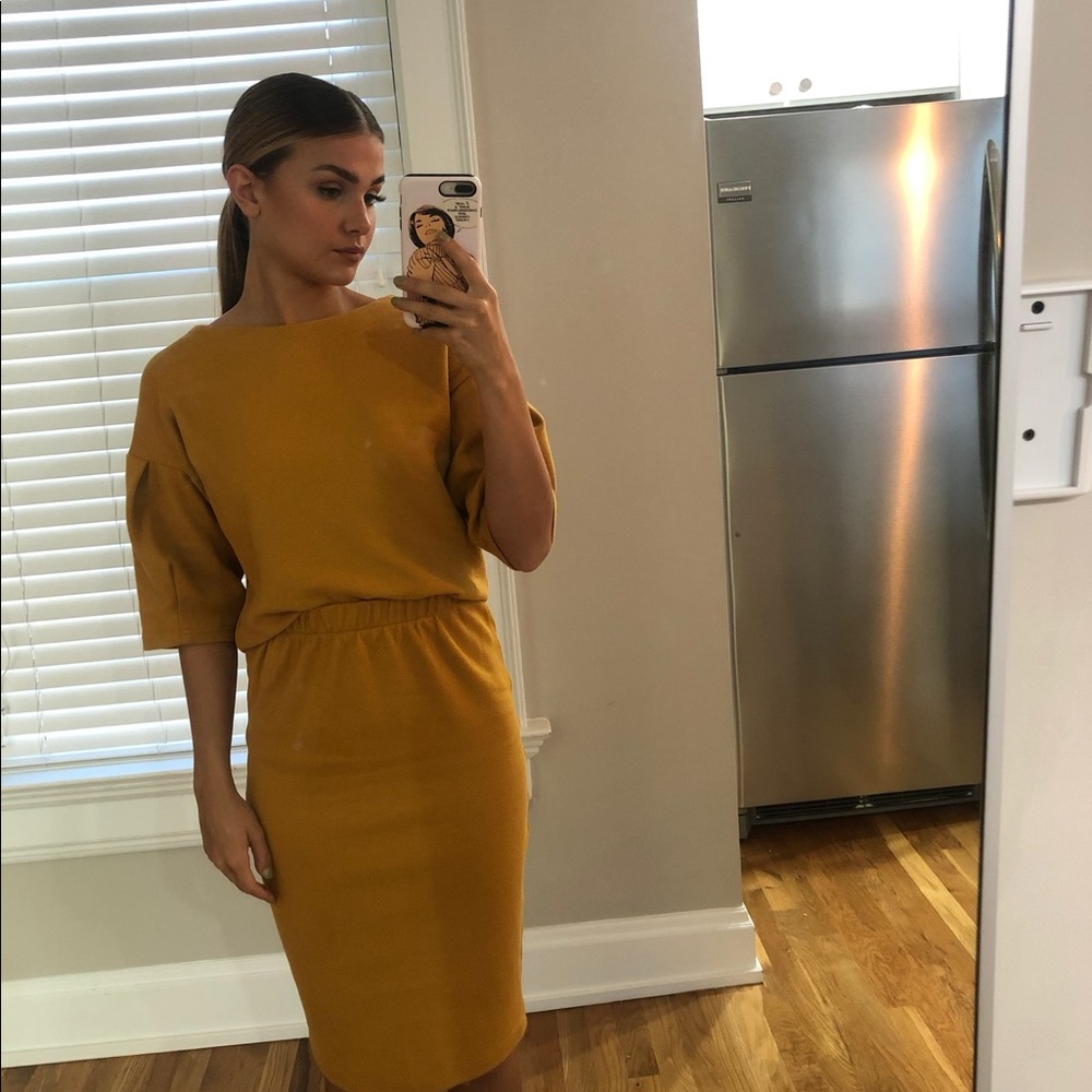 Skirt and top, 2 piece, ribbed heavy knit, size XS